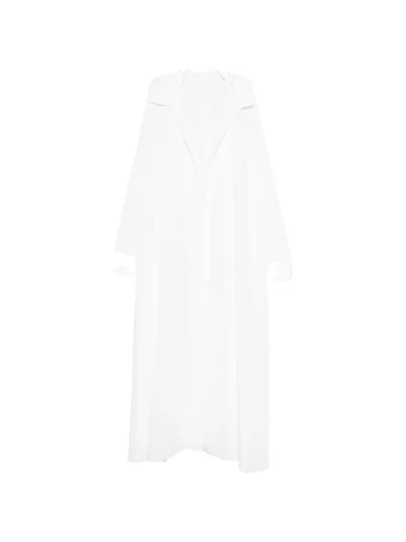 Rochie maxi Norma Kamali până la genunchi de costum alb