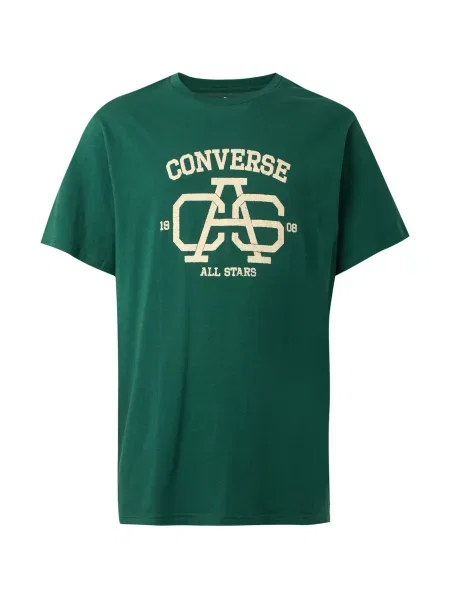 CONVERSE Tricou CAS VARSITY / verde bej