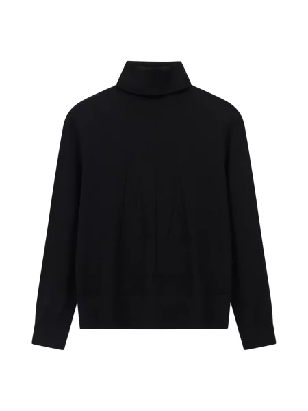 Sweter Armani Exchange wełniany z logo czarny