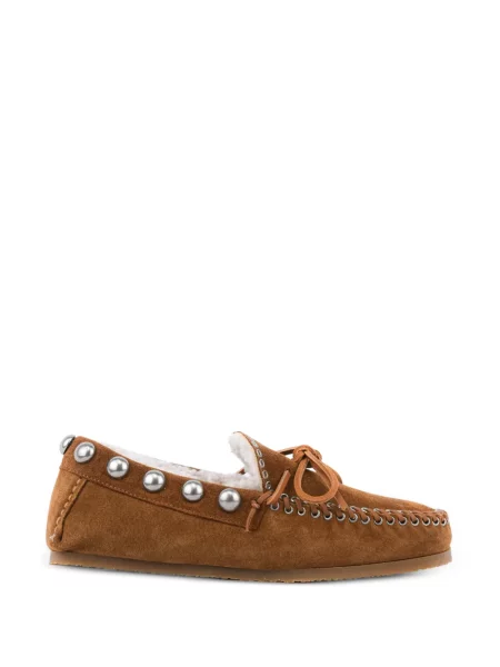 Pantofi loafer Isabel Marant din piele de oaie maro