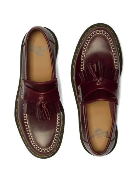 Pantofi loafer Dr. Martens din piele roșu