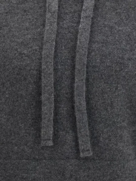 Hanorac cu glugă Laneus tricotate cu cordon gri