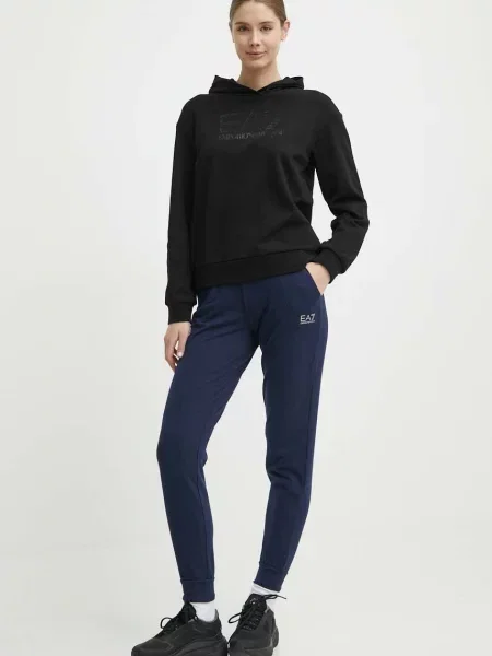 Спортивные штаны Ea7 Emporio Armani с принтом синие