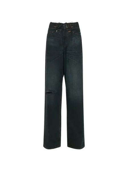 Blugi drepți Mm6 Maison Margiela albastru