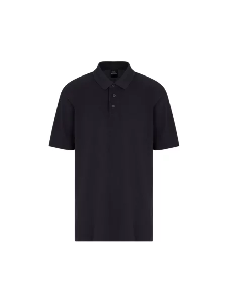 Armani Exchange Koszulki Mężczyzna Niebieski Klasyczny Polo Shirt Niebieski Regular Fit granatowa