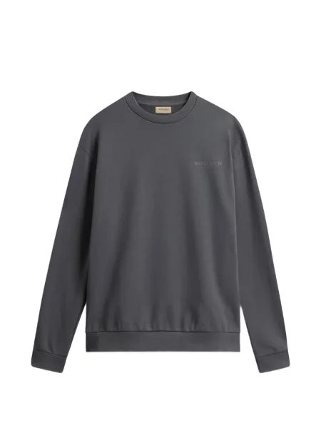Hanorac crewneck Woolrich cu decolteu rotund cu autograf gri
