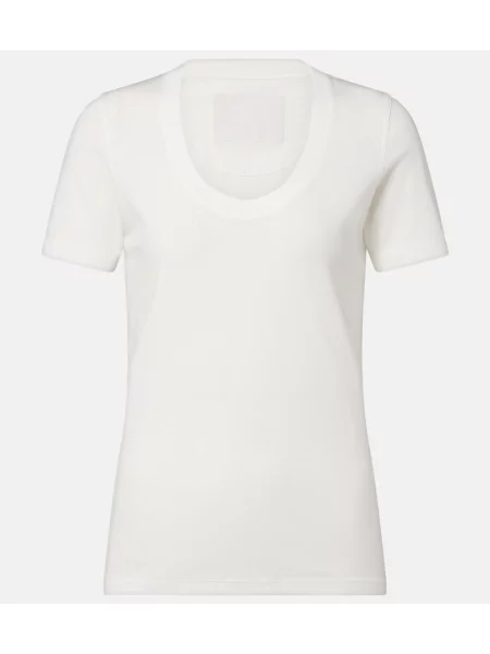 Tricou Phoebe Philo din jerseu alb