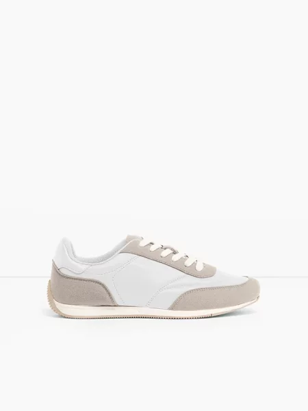 Sneakersy w stylu retro białe