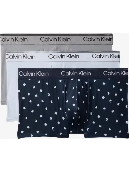 Bokserki Calvin Klein Low Rise niebieski szary 3 sztuki S biały