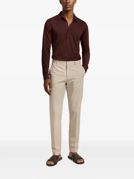 Lung tricou polo Orlebar Brown maro