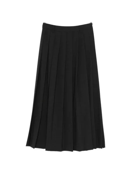 Fusta plisata Ivory Paris plisată până la genunchi negru