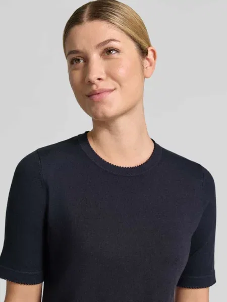 T-shirt z mieszanka Christian Berg Woman granatowa