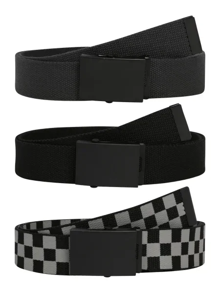 Urban Classics Curea negru / metalic gri