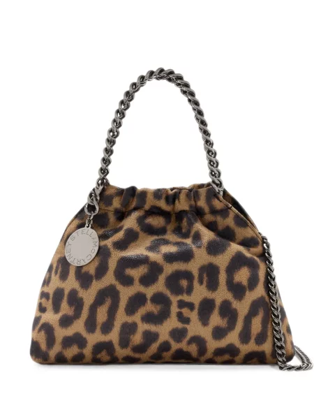 Geantă shopper Stella Mccartney cu imagine cu model leopard