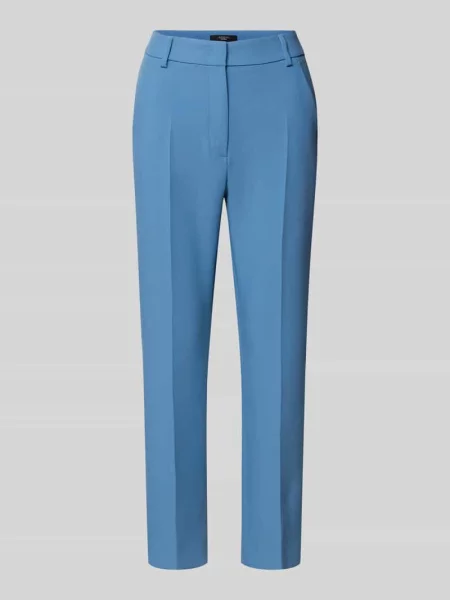 Spodnie z zakładkami w pasie o kroju slim fit z dodatkiem model „RANA” Weekend Max Mara