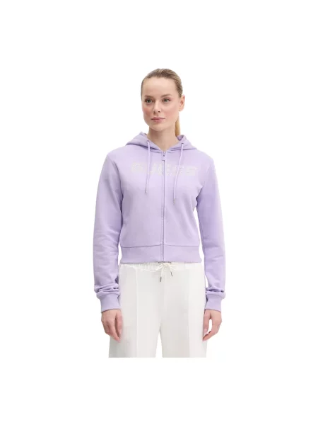 Bluza z kapturem Guess fioletowa