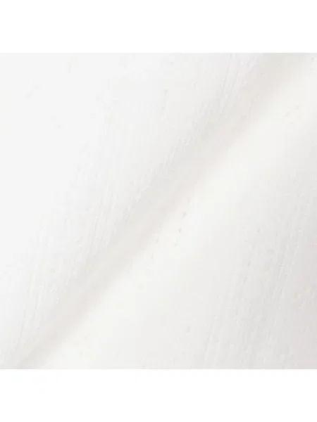 Lacoste Ażurowa Koszulka Polo Slim Fit Z Dzianiny Pointelle Kremowa biała