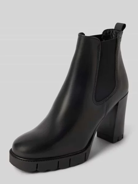 Buty chelsea z mieszanki skóry czarne