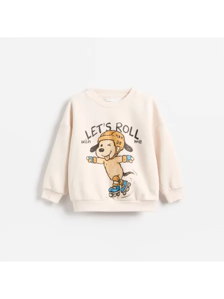 Reserved Mikina oversized s potiskem tělová