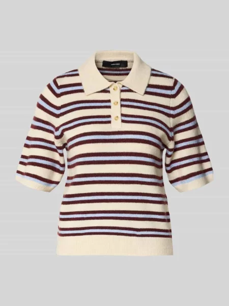 Sweter z dzianiny w kroju regular fit z dodatkiem wełny model CANNA' Vero Moda bordowy