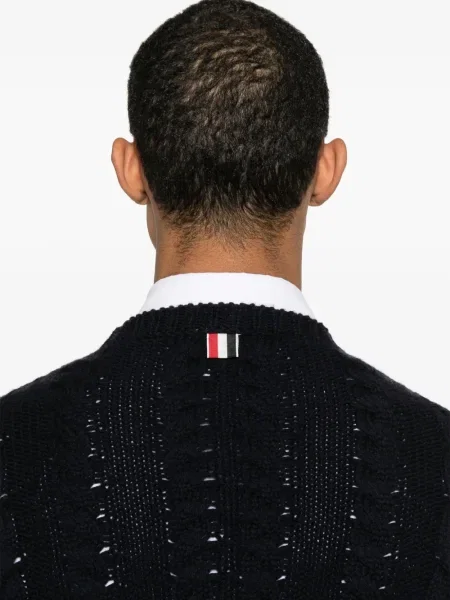 Pulover Thom Browne cu dungi albastru
