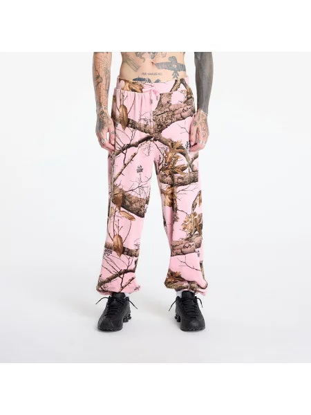 Pantaloni PLEASURES Realtree Velour Track Pants Pink Edge S roz
