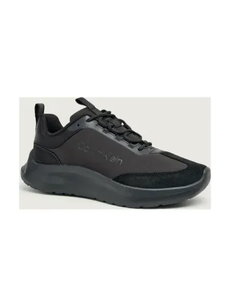 Sneakerși Calvin Klein din piele negru