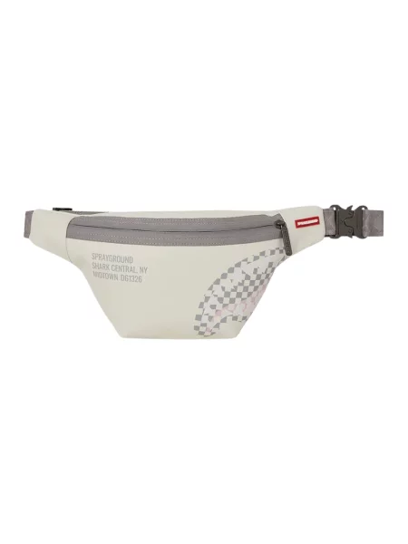 Torba crossbody Sprayground w kratę biała