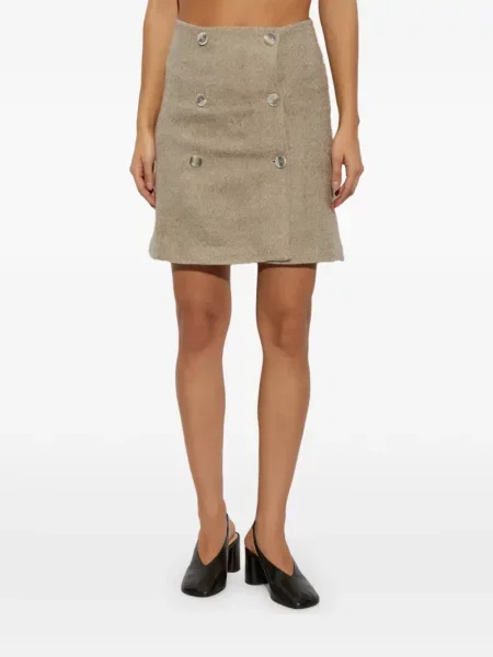 Fusta mini By Malene Birger cu două rânduri de nasturi