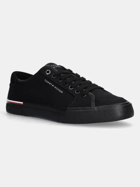 Маратонки Tommy Hilfiger CORE CORPORATE VULC CANVAS черно