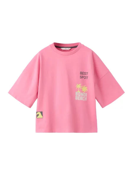 MANGO KIDS Tricou UNDER galben / roz / negru alb