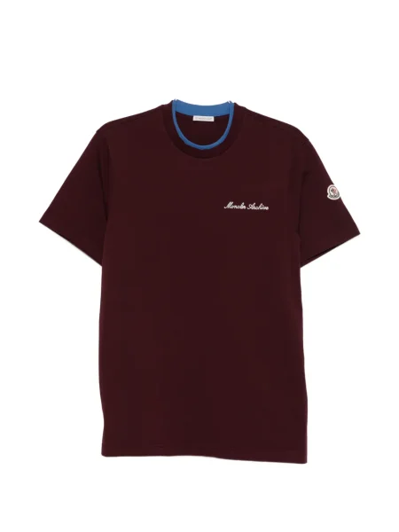 Tricou Moncler cu broderie violet