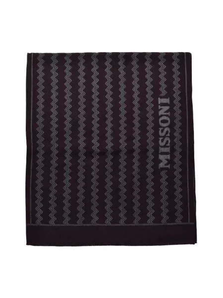 Szal Missoni wełniana brązowa