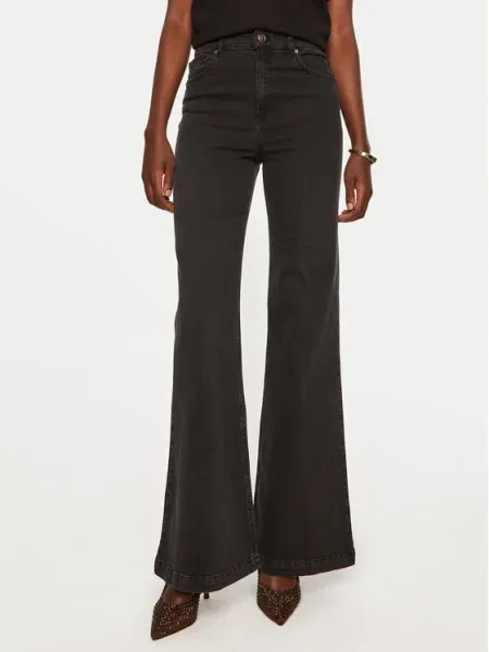 TWINSET Blugi Flare Fit negru