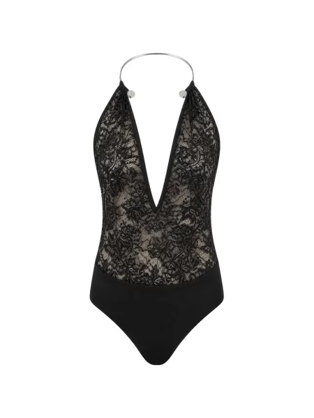 Gulerat body Philipp Plein cu spatele deschis negru