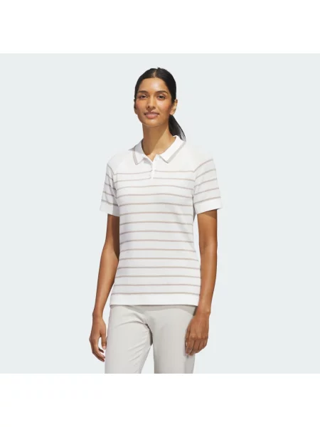 KOSZULKA POLO STRIPE KNIT białe