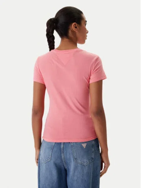 Tommy Jeans Tričko ESS pitaya / bílá růžové