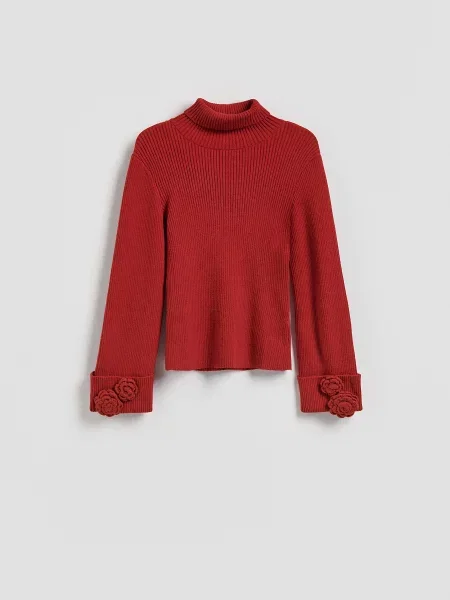 Reserved Водолазка з аплікацією червоний