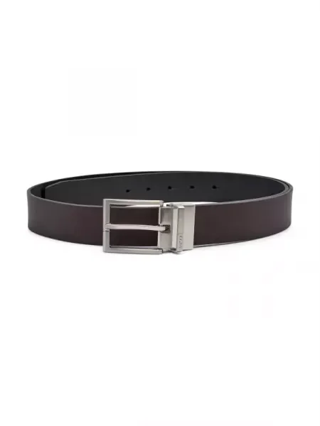BOSS BLACK De piele cu două fețe curea 01 negru