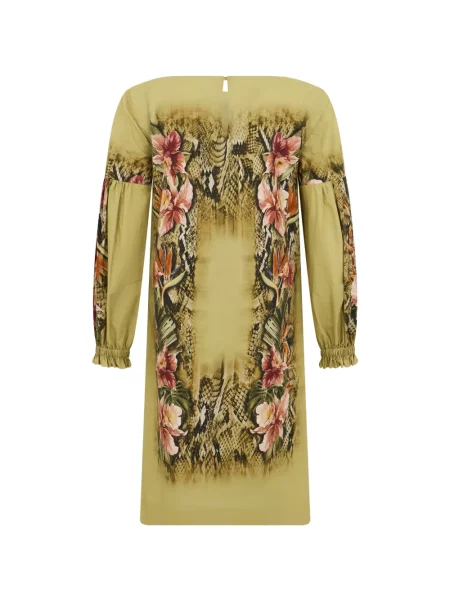 Rochie mini Alberta Ferretti cu model floral cu imagine verde