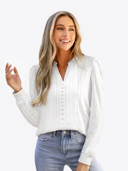 Cupshe Blúzka Long Sleeve' biela