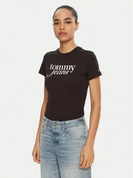 T-Shirt Tommy Jeans μαύρο