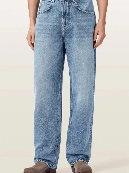 AllSaints blugi relaxed fit pentru bărbați RIVET albastru