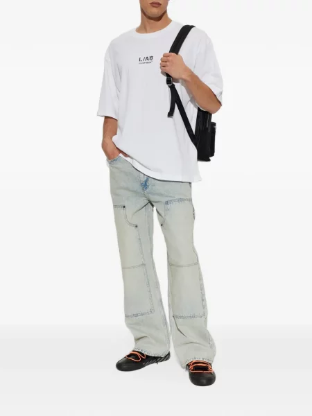 Tricou L/ab C/o Off-white cu imagine alb