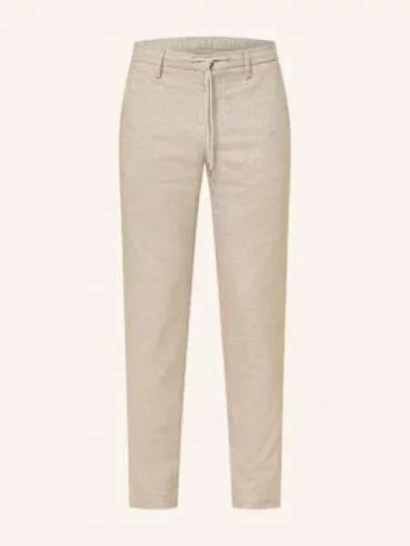 Alberto Chino Kalhoty Jump V Joggingovém Stylu Slim Fit béžová