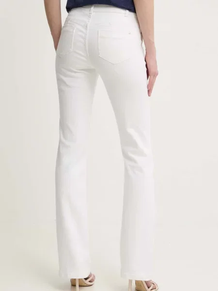 Blugi evazați Morgan alb