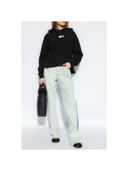 Bluza Mm6 Maison Margiela z logo czarna