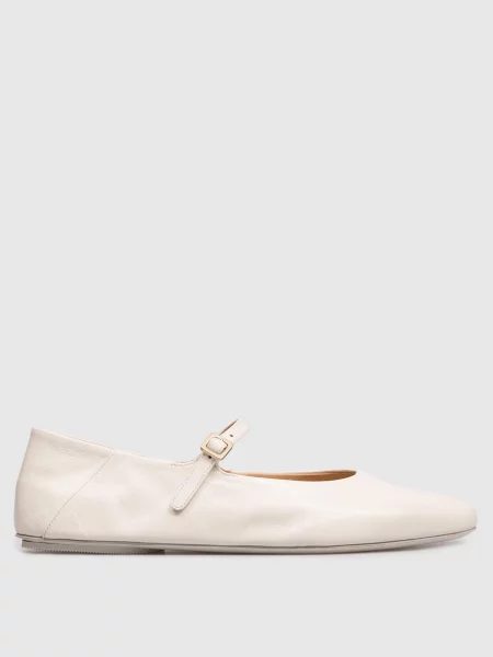 Шкіряні балетки Strascico кольору айворі Marsell білі