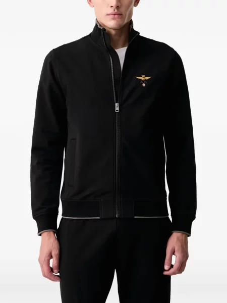 Пуловер Aeronautica Militare бродиран черно