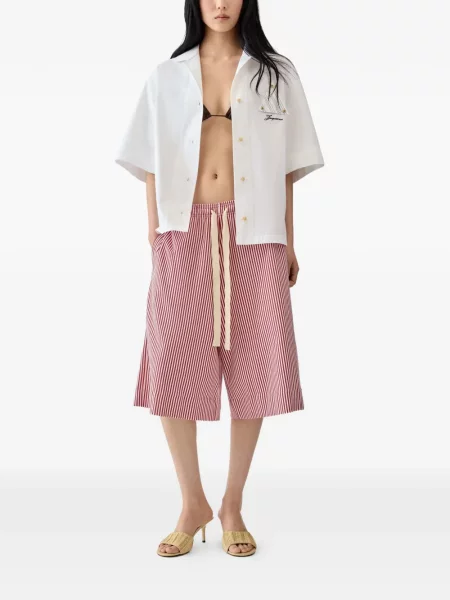 Pantaloni scurți Jacquemus cu cordon roșu